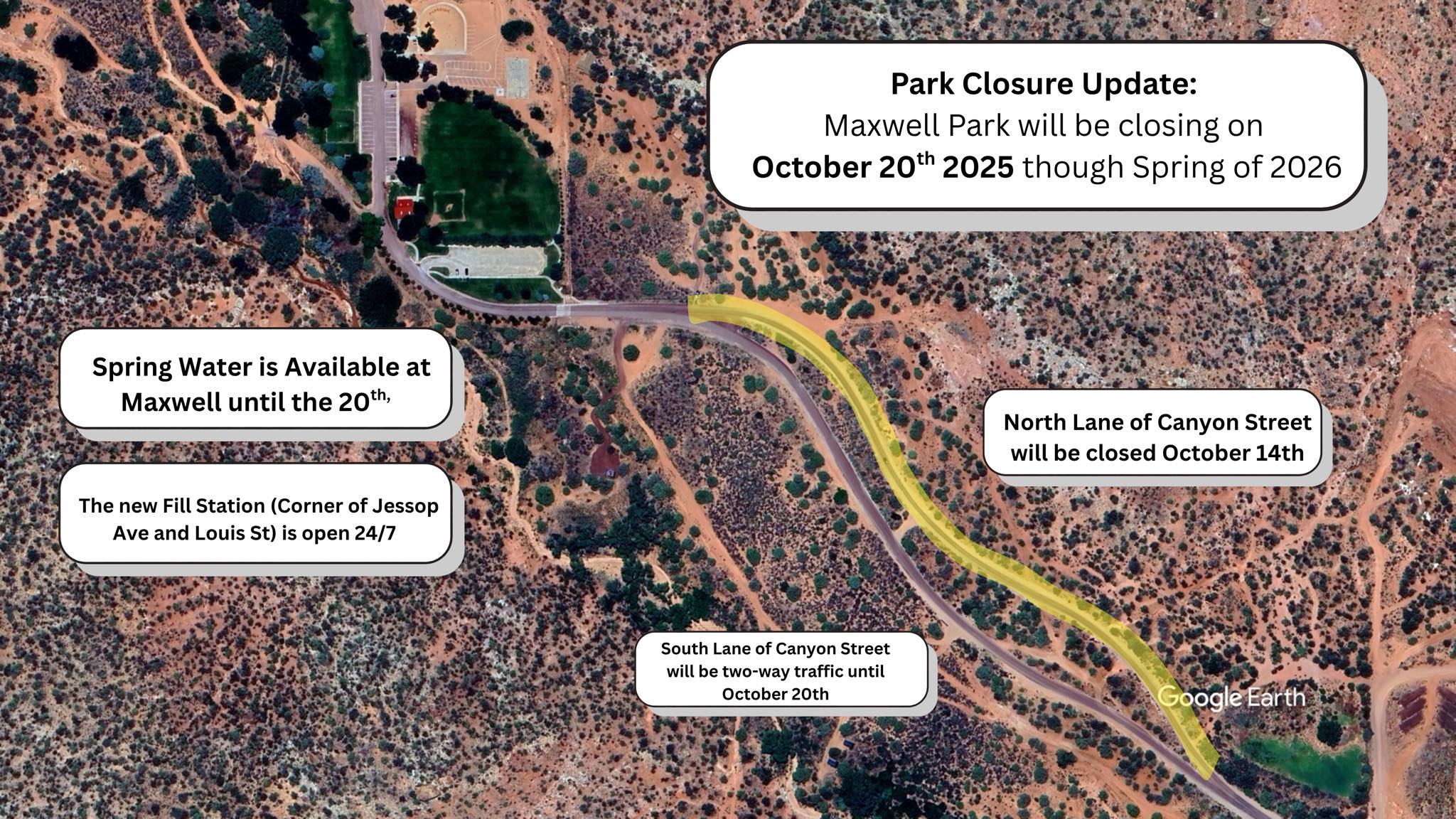 Temporary Closure & Construction Updates Infographic